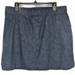 Orvis Skort Skirt Women's XL Blue Golf Stretch Lined Pull On Athletic Shorts